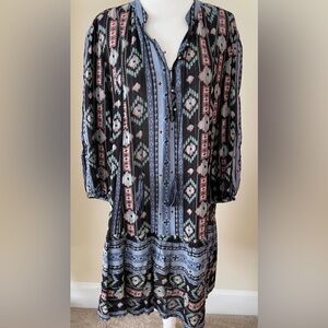 Bohemian ethnic dress! Time to get your beads out! Versatile and easy to wear!